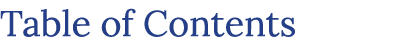Table of Contents